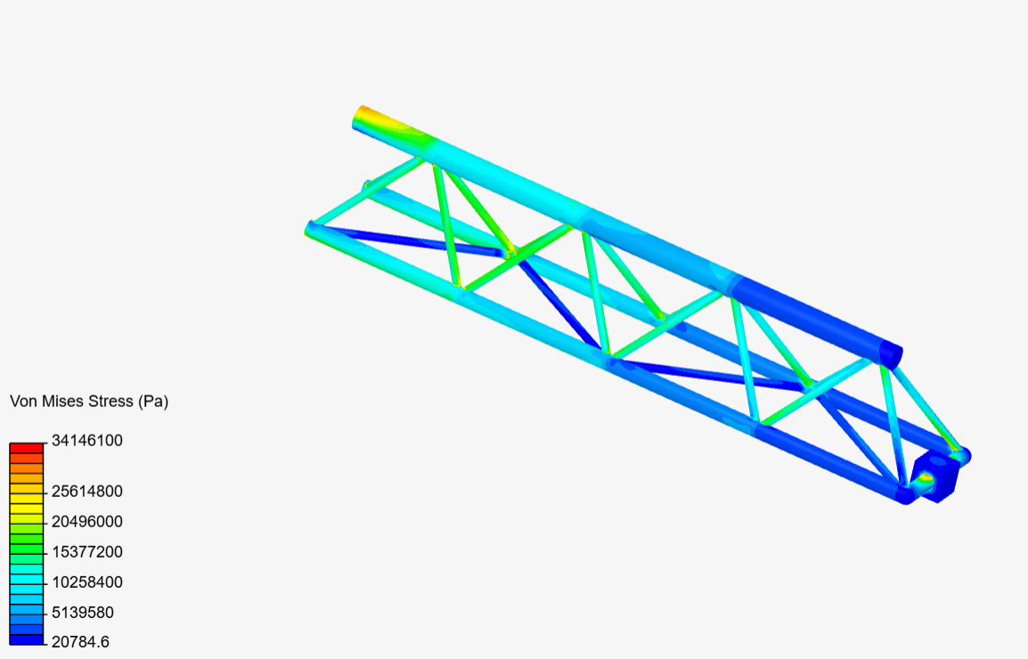 Finite element stress analysis of a tubular frame