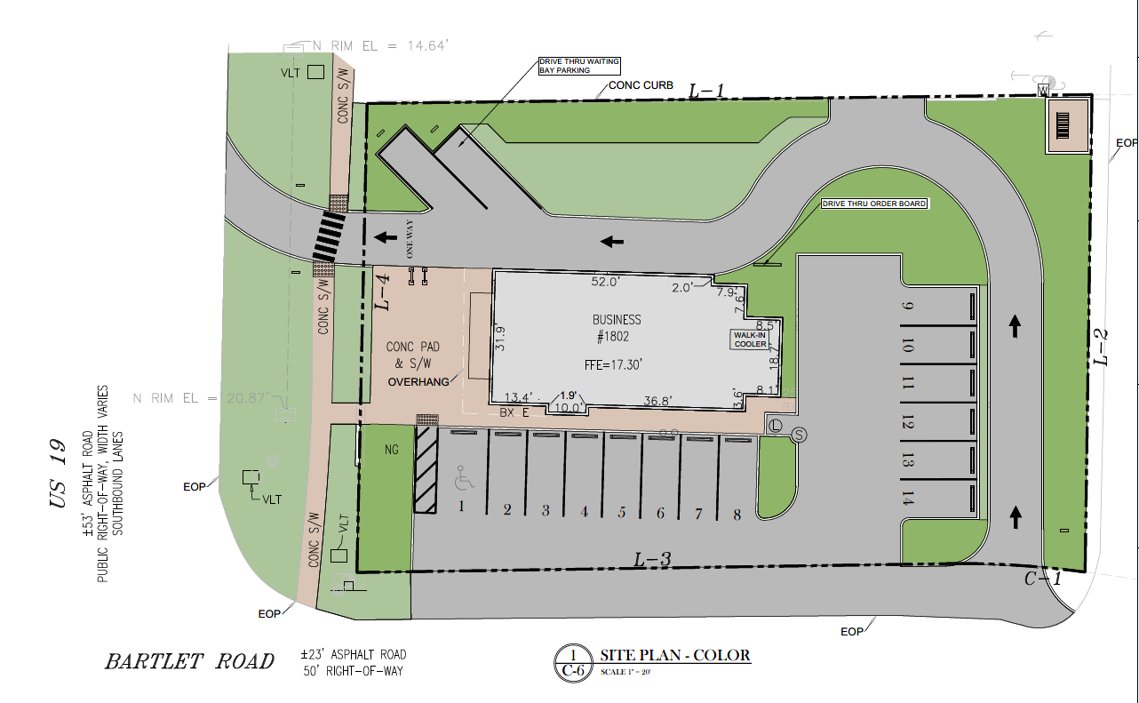 Commercial civil engineering site plan Florida
